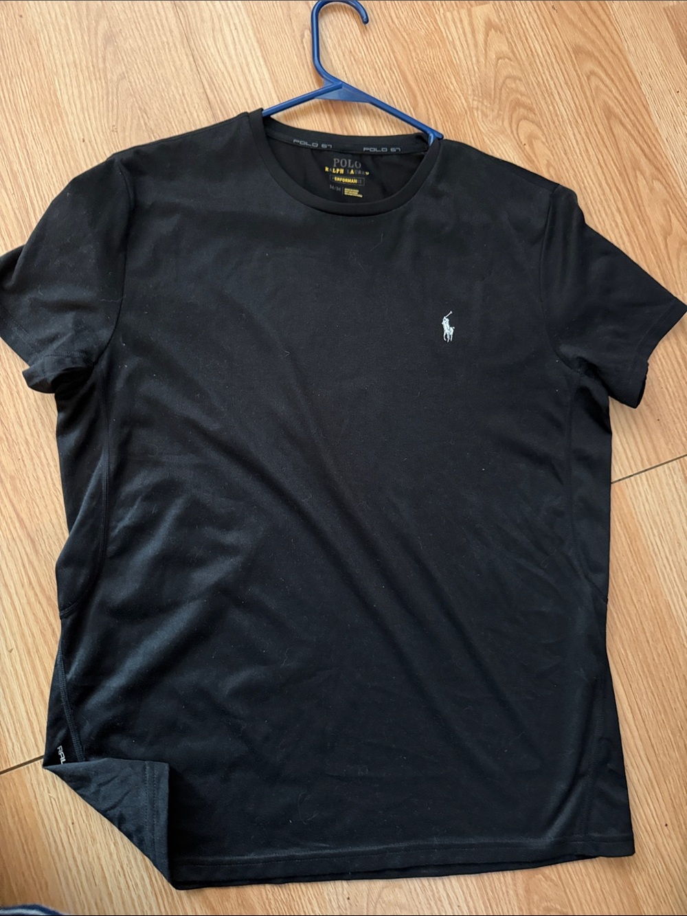 Polo by Ralph Lauren Black Short Sleeve Crew Tee with White Pony